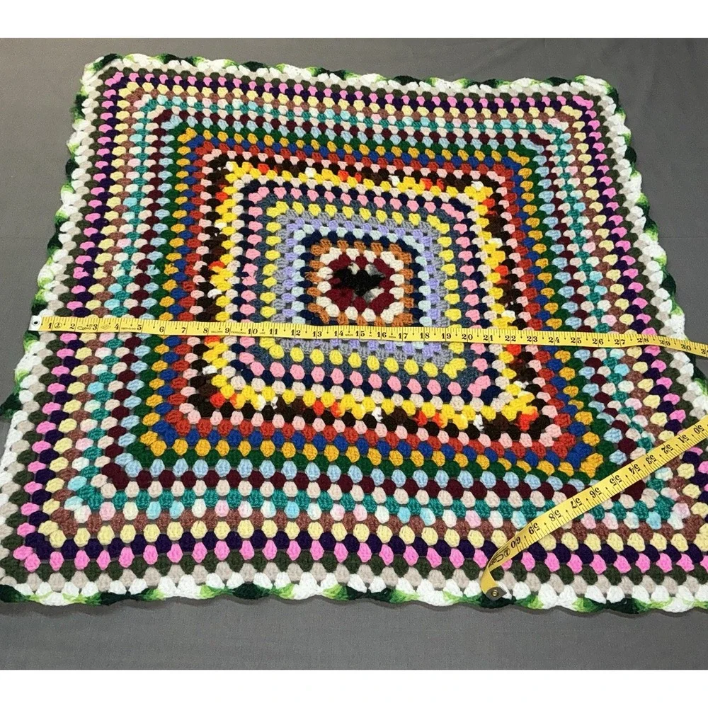 BEAUTIFUL HANDMADE CROCHET Blanket 30x30 Multicolor